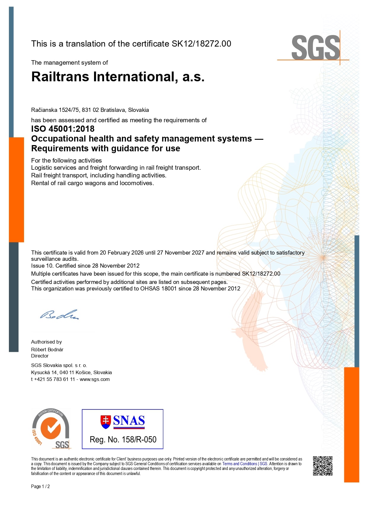 ISO 45001:2018